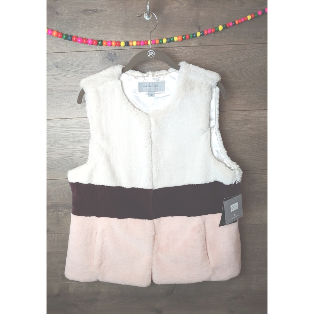 Andrew Marc Faux Fur Vest NWT